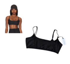 REVOLVE We Wore What Womens Sz Large Solid Black Cami Bra Top Adj. Straps - £30.92 GBP