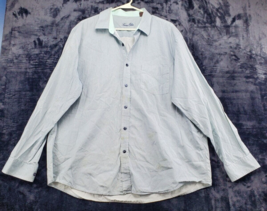 Tasso Elba Dress Shirt Mens 2XL Gray Geo Print Long Sleeve Collared Button Down - £6.60 GBP