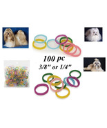 100 Dog Groomer MULTI COLOR ELASTIC RUBBER HAIR BANDS-Ribbon&amp;Bow Making,... - €8,73 EUR