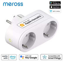 Meross HomeKit Smart Dual Plug Outlet - Remote Voice Control Socket via Google A - £19.09 GBP+