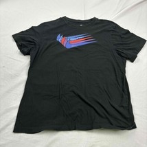 Nike Unisex Graphic Print T-Shirt Black Short Sleeve Crew Neck Extra Large - £15.82 GBP