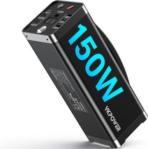 Portable Power Station 150W, 133.2 Wh Fast Charging, Rechargeable, Black - €82,24 EUR