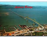 Aerial View Columbia River Bridge Astoria Oregon OR UNP Chrome Postcard K16 - $3.51