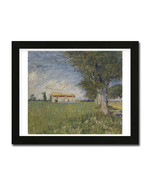 Farmhouse in a Wheat Field by Vincent Van Gogh Black-Framed Print, 13 in... - £69.59 GBP