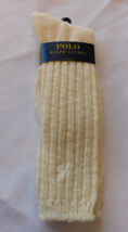 Women&#39;s Polo Ralph Lauren 1 Pair Socks Sock Size 9-11 Ivory 79316 Casual NWT - £31.64 GBP