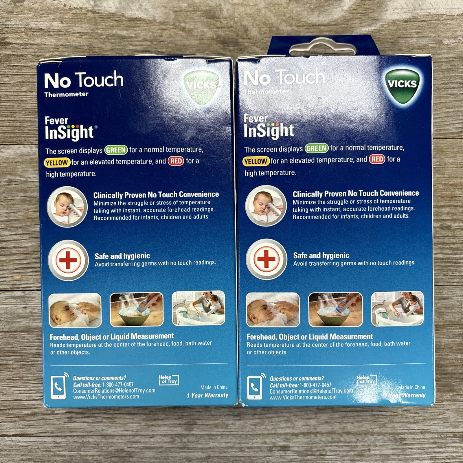 2 Vicks No Touch 3-n-1 Thermometer Professional Accuracy Measures Food & Bath Item image 3