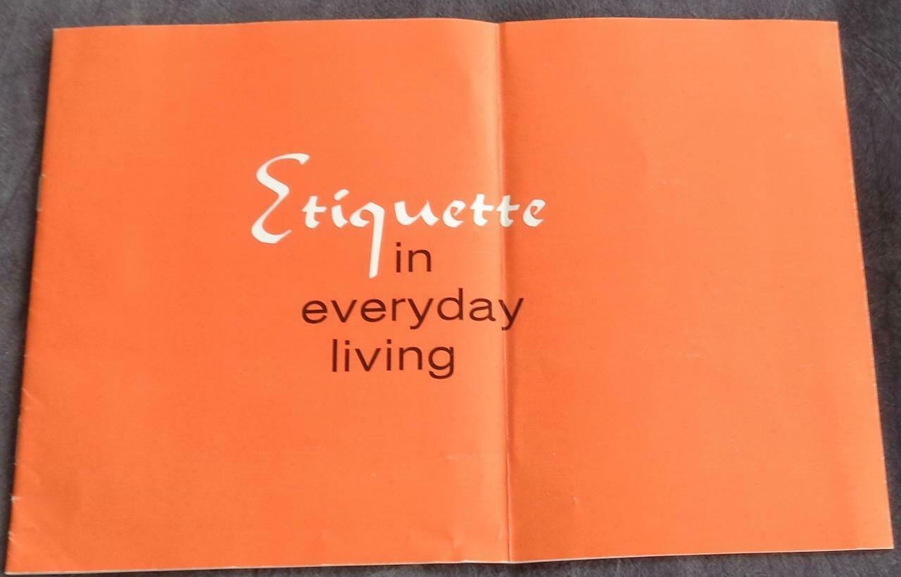 Etiquette In Everyday Living - 1969 - NICE VINTAGE INFORMATION BOOKLET -... - $6.92