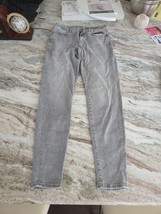 American Eagle Next Level Stretch High Rise 6 Long Gray Wash Skinny Jeans - $184.23 MXN
