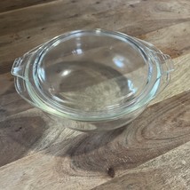 Vintage Pyrex 023 Clear Glass 1-1/2 Qt. Round Casserole Baking Bowl with... - $181.34 MXN