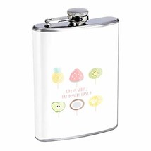 Short Life Dessert Hip Flask Stainless Steel 8 Oz Silver Drinking Whiskey Spirit - £7.93 GBP