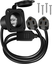 15 Amp Ac Port Plug, 125V Power Inlet Socket With Waterproof Cover &amp; Int... - $30.99