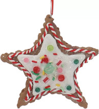 KURT ADLER GINGERBREAD STAR CHRISTMAS COOKIE CHRISTMAS ORNAMENT D3116-ST - $6.88