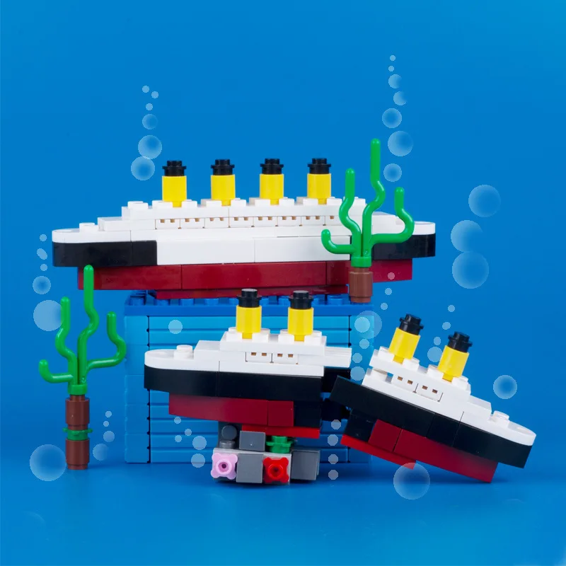 City Movie Titanic Ship Boat Toys for Children Model Building Blocks Kids Toys - $11.56