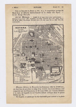 1899 Original Antique City Map Of Novara / Piedmont / Italy - £15.06 GBP