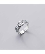 Daisy Flower 925 Sterling Silver Adjustable Ring - $21.00