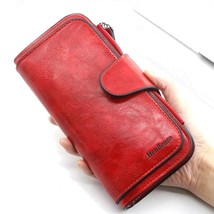 Women&#39;s wallet made of leather Wallets Three fold VINTAGE Womens purses mobile p - £27.12 GBP