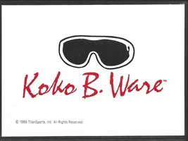 1990 WWF Classic Koko B. Ware Logo Card #144 - £1.55 GBP