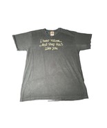 VTG Thrashed "I Hear Voices ... And They Don't Like You" T-Shirt Size Medium - $13.99