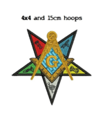 Masonic Past Patron 4x4 hoop digitized filled embroidery design Digital ... - $9.49 CAD