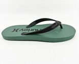 Hurley Mens Military Green Black Logo Flip Flop Pool Beach Sandals - $17.95