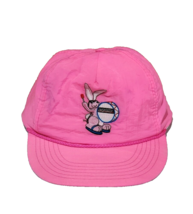 Vintage 90s Energizer Bunny Hat Adjustable Snapback Hot Neon Pink Retro ... - $20.00