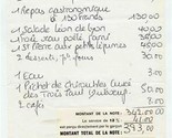 Leon de Lyon Guest Check Rue Plessy Lyon France 2 Michelin Stars 1979 - $21.78