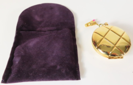 Estee Lauder Compact Quilted w/ Lipstick Charm - Mirror VTG EMPTY - $24.70