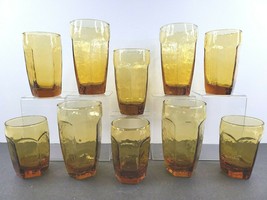 Libbey Chivalry Gold (2) Iced Tea (3) Tumbler (3) Highball (2) Juice Glasses Set - £78.87 GBP