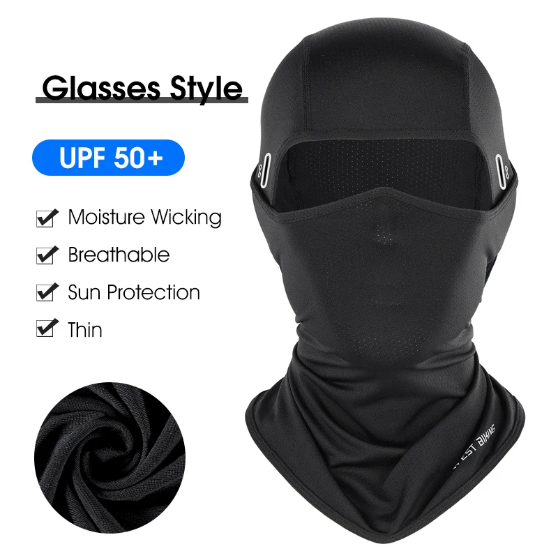 WEST BI Summer  Cycling Cap Anti-UV Balaclava Men Full Face Mask Bicycle Motorcy - £83.01 GBP