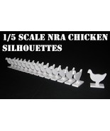 1/5 Sc. NRA Silhouette Knock-over Shooting Targets - 20 pc. Steel Chicke... - $144.33 CAD