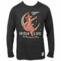 Miller High Life Girl In The Moon Long Sleeve Shirt Black - $46.98+