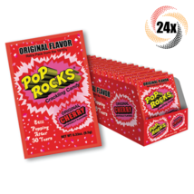 Full Box 24x Packs Pop Rocks Cherry Flavor Popping Candy .33oz Fast Shipping! - £20.66 GBP