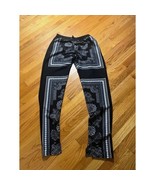 BCBGMAXAZRIA Bandana Print Pants Black White Casual Trousers Size S - $25.35 CAD