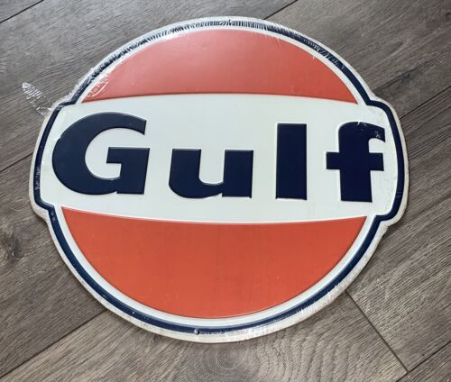 Open Road Brands Reproduction Wall Decor, 12" tin metal sign GULF oil gas - $21.21