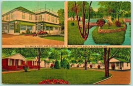 Del Haven Hotel and Cottages Mulitivew Bel Air Maryland MD UNP Linen Postcard G7 - $2.87