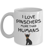 Miniature Pinscher Lover Gift, Funny Mini Pin Coffee Mug, Dog Mom Dad - I Love P - £13.39 GBP+