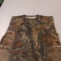 Men's Brown Green Forest Hunting Camping Stretch Camo T-Shirt Chest Size 52" image 7
