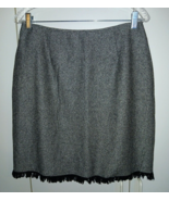 J. JILL LADIES SHORT BLACK/WHITE WOOL/SILK STRETCH SKIRT-12-WORN ONCE-FR... - $24.23 CAD