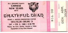 Vintage Grateful Dead Ticket Stub February 8 1986 Oakland California - £27.12 GBP