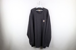 Vintage Carhartt Mens XL Tall Faded Spell Out Baggy Long Sleeve T-Shirt Gray - £31.23 GBP