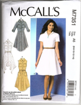 McCall&#39;s M7351 Misses 6 to 14 Collared Dresses UNCUT Sewing Pattern - $14.81