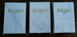 Lot of 3 White The New Testament KJV Pocket Size Holy Bibles - Brand New Sealed - £11.15 GBP