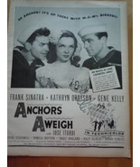 Vintage Anchors Aweigh Frank Sinatra Gene Kelly Movie Print Magazine Ad ... - $13.70 CAD