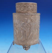 Neresheimer and Sohne .800 German Silver Tea Caddy Hanau Figural Scenes ... - $17,849.74 MXN