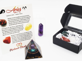 Aries Crystal Gift Set ~  Aries Energy. Orgone Pyramid, Crystals, Amethyst Tower - £39.05 GBP