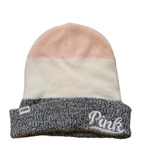 Victoria&#39;s Secret Pink one size pink/gray winter beanie hat - $8.00