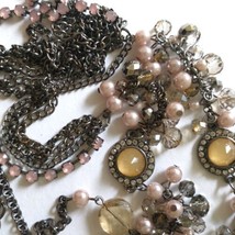 Simply Vera Wang Multi Strand Necklace Victorian Bohemian Rhinestones Be... - $24.74