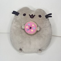 Gund Pusheen with Pink Sprinkled Donut Plush Stuffed Animal Cat 9&quot; - £13.20 GBP