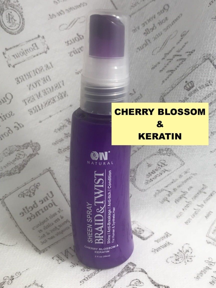 ON NATURAL SHEEN SPRAY BRAID &amp; TWIST CHERRY BLOSSOM &amp; KERATIN 2 OZ CONDI... - $3.55