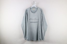 Vtg 90s Eddie Bauer Mens Large Thrashed Stonewash Spell Out Long Sleeve T-Shirt - $39.55